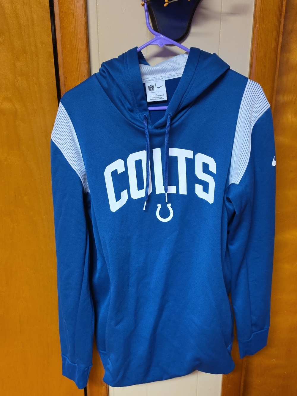Nike NFL Blue Colts Crewneck Sweatshirt with White Logo